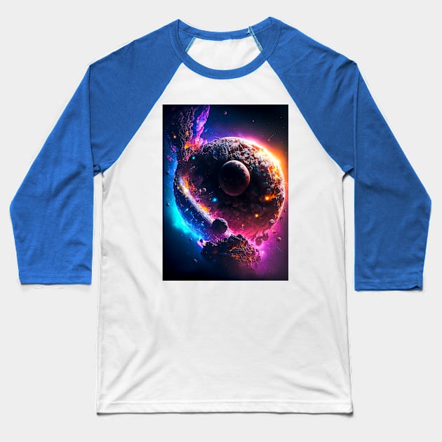 Chaotic Cosmos, Magical Realms Baseball T-Shirt by James Garcia